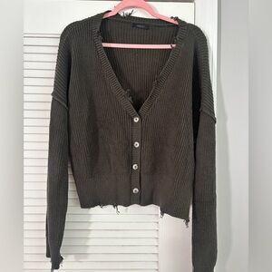 bobi dark green Knit Sweater